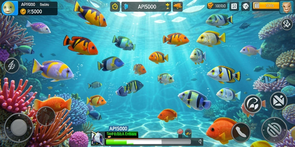 Tampilan gameplay menarik saat menangkap ikan di API5000.