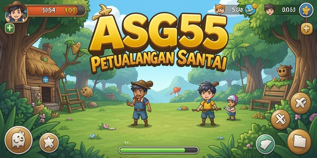 Tampilan gameplay menarik dari ASG55 dengan petualangan Idle yang seru.