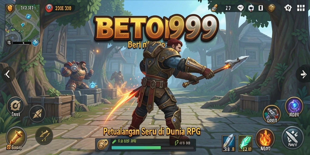 Tangkapan layar BETON999 menampilkan petualangan epik di dunia RPG yang kaya.