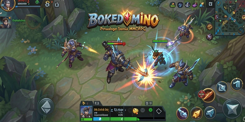 Gameplay BOKEDOMINO yang mendebarkan dan menantang.