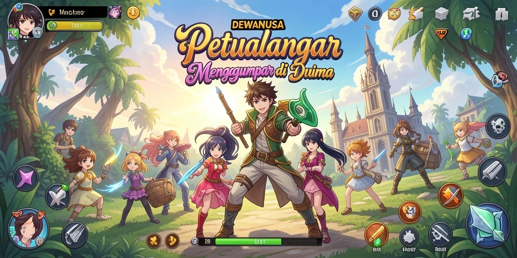 Tampilan menarik dari gameplay DEWANUSA yang menampilkan pertarungan karakter.