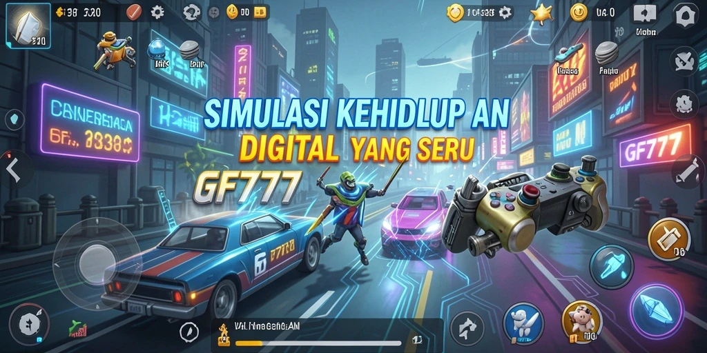 Tangkapan layar GF777 menampilkan gameplay simulasi yang mendalam dan interaktif.