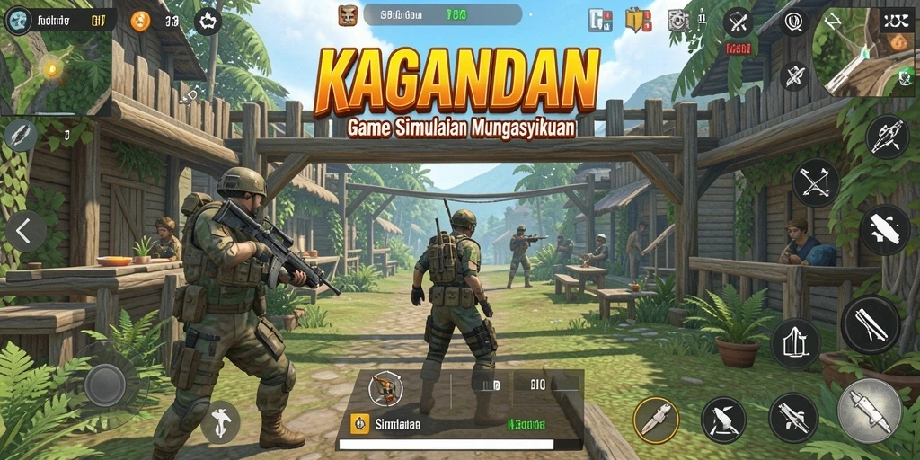 Tangkapan layar KAGANDAN menampilkan gameplay simulasi yang seru.
