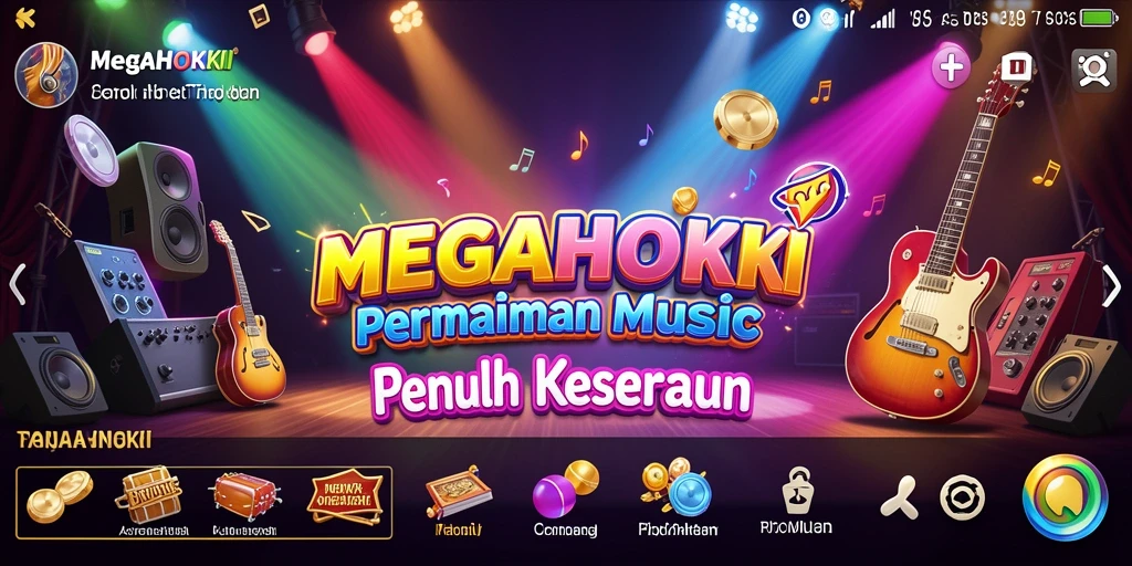 Menampilkan gameplay seru MEGAHOKI dengan berbagai lagu menarik.