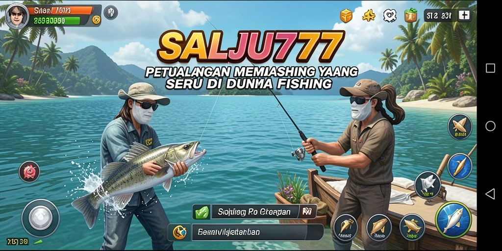 Screenshot menampilkan momen seru saat menangkap ikan besar di SALJU777.