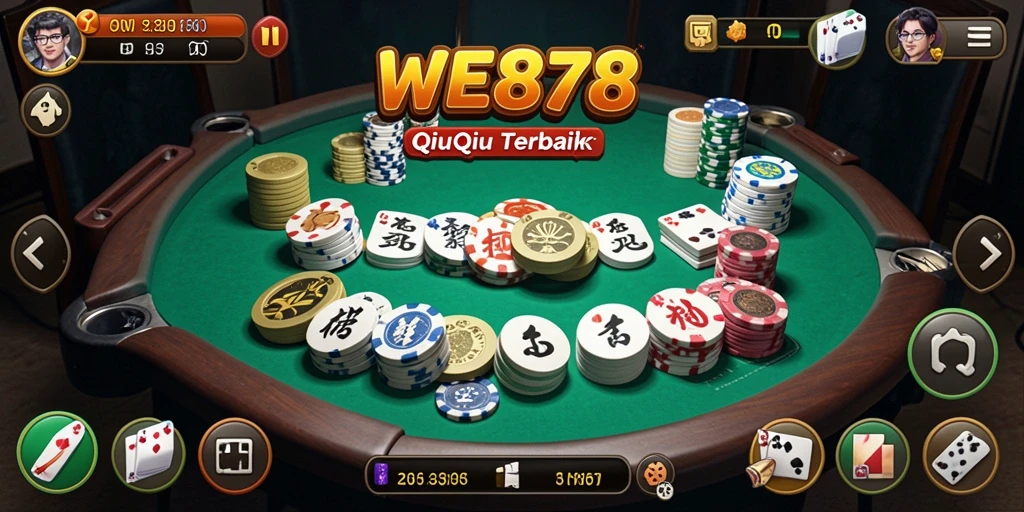 Screenshot gameplay WE878 menampilkan keseruan permainan QiuQiu.